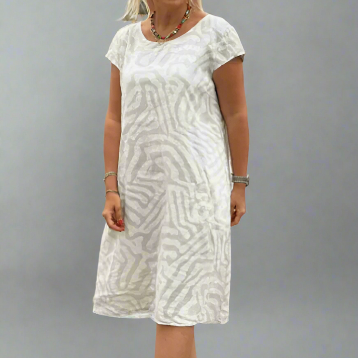 Lara Relaxed Zebra-Print Dress