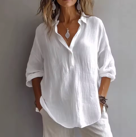 Anna Elegant V Neck Blouse