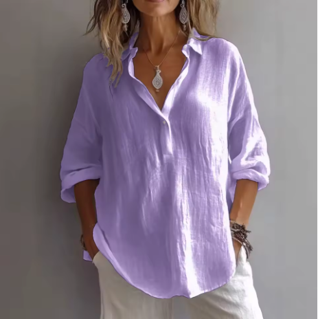 Anna Elegant V Neck Blouse