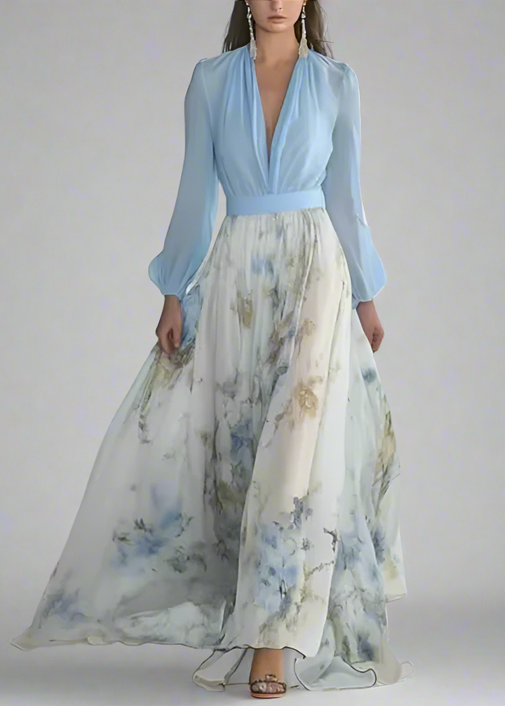 Caity Floral Print Maxi Dress