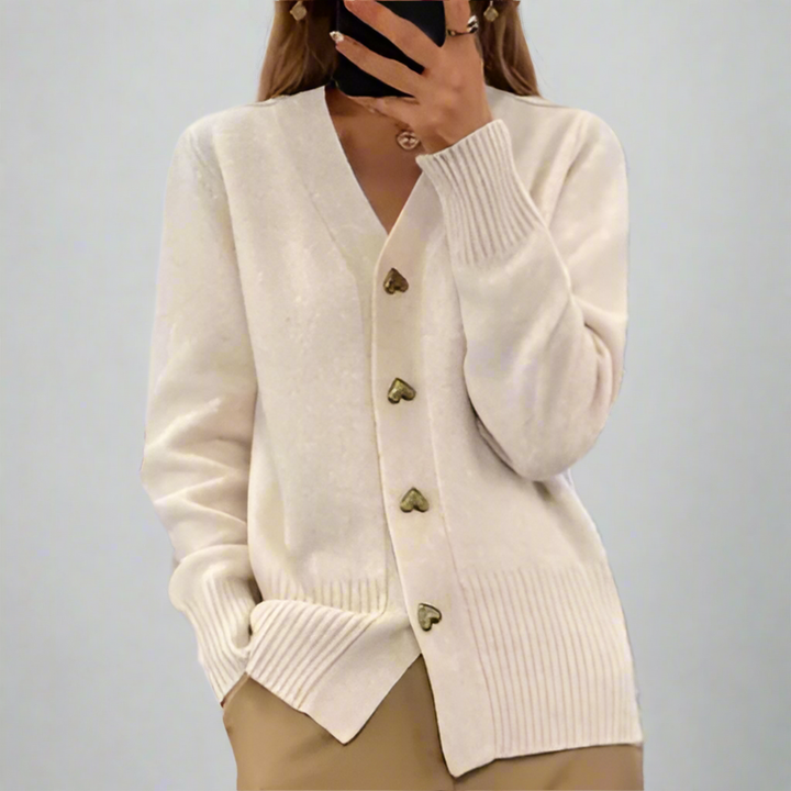 Maisie Cardigan with Heart Buttons