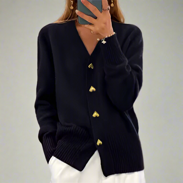Maisie Cardigan with Heart Buttons