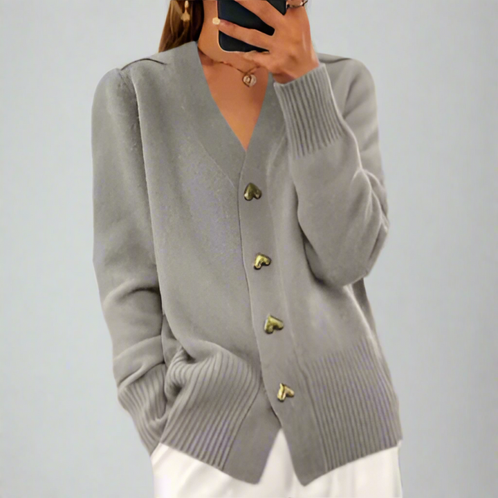 Maisie Cardigan with Heart Buttons