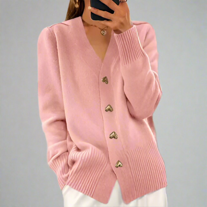 Maisie Cardigan with Heart Buttons