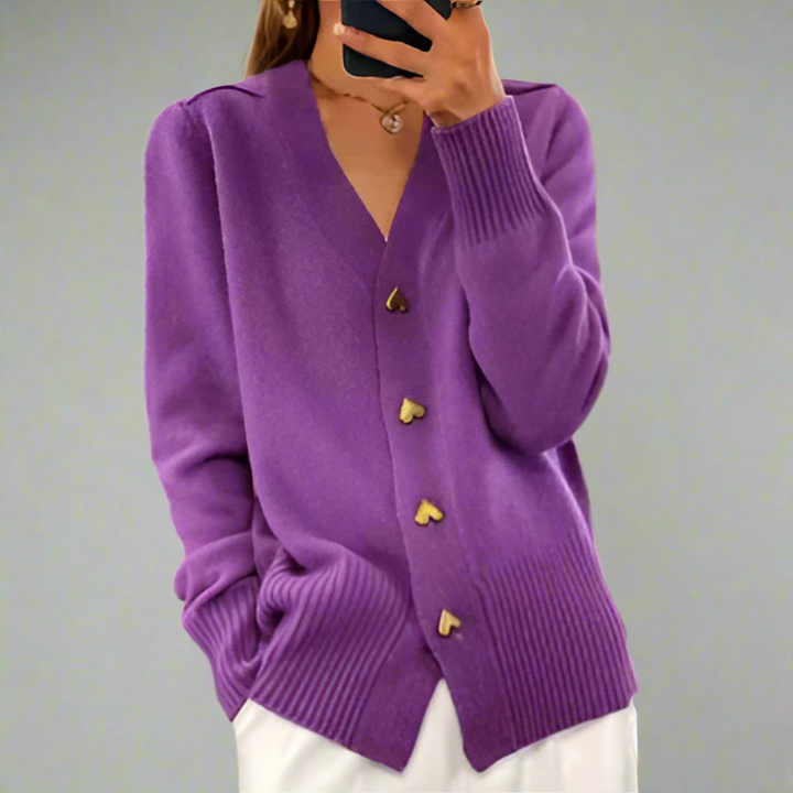 Maisie Cardigan with Heart Buttons