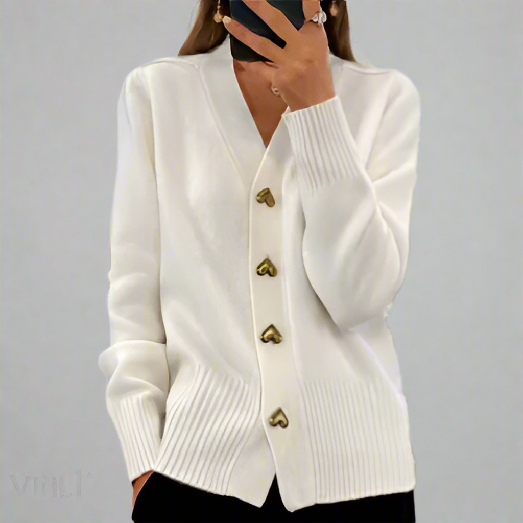 Maisie Cardigan with Heart Buttons